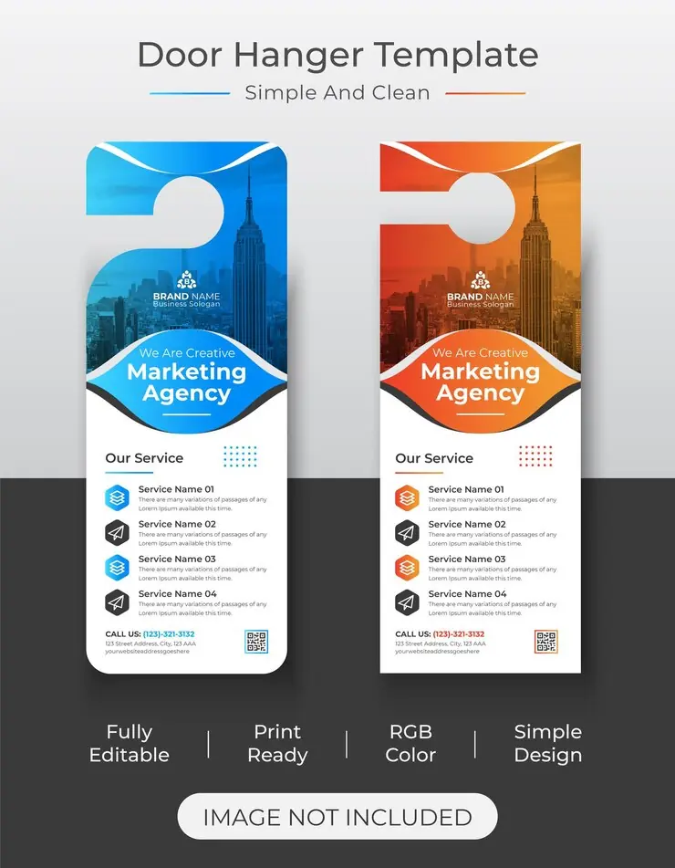 Minimal Accountant Door Hanger#12